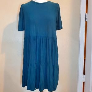 Zara Tiered Teal Green Dress